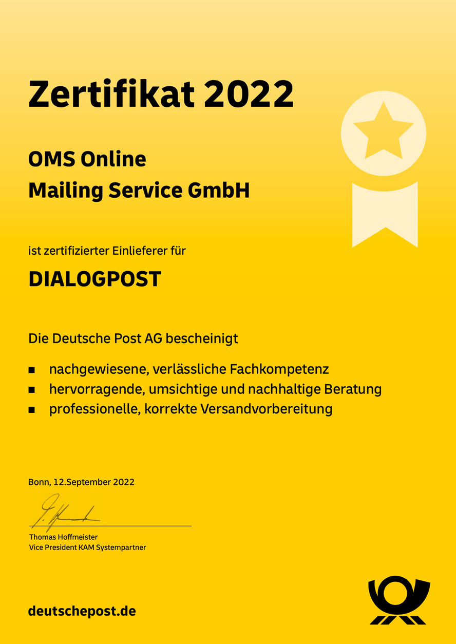 Zertifikat 2022 - Dialogpost